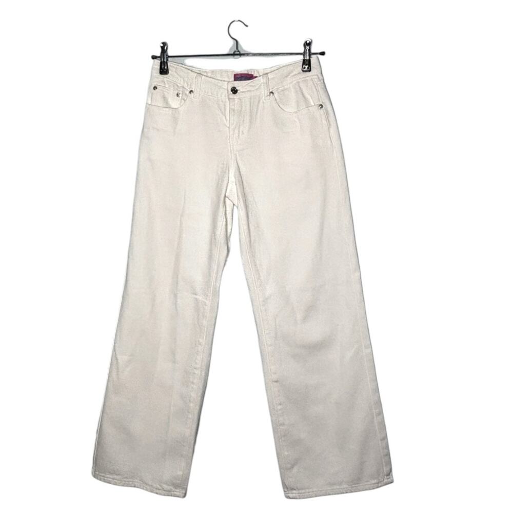 Edikted Wide Leg Jeans White Size Small